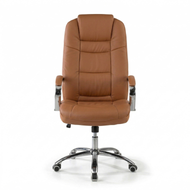 fauteuil de bureau marron adana simil cuir accoudoirs rembourres 4
