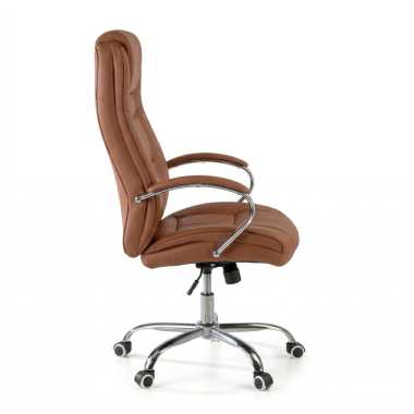fauteuil de bureau marron adana simil cuir accoudoirs rembourres 5