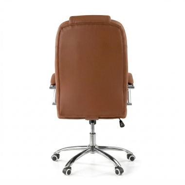 fauteuil de bureau marron adana simil cuir accoudoirs rembourres 7