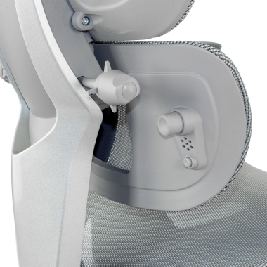 chaise ergonomique gris erghos x4 pro maille accoudoirs reglables 6d double soutien lombaire appui tete repose pieds extensible 9