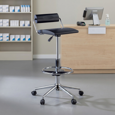 tabouret datelier et de laboratoire noir sans bras plastique sans accoudoirs 2