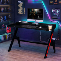 Bureau Gaming GT, fibre de carbone, pieds en X