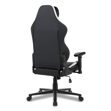 chaise gaming blanc noir vanguard simil cuir accoudoirs mobiles coussin appuie tete appui tete 10
