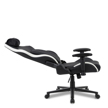 chaise gaming blanc noir vanguard simil cuir accoudoirs mobiles coussin appuie tete appui tete 11