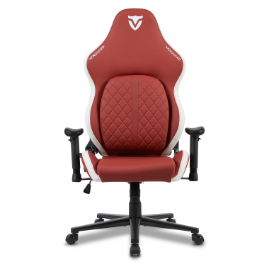 chaise gaming blanc rouge vanguard simil cuir accoudoirs mobiles coussin appuie tete appui tete 3