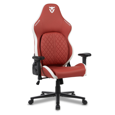 chaise gaming blanc rouge vanguard simil cuir accoudoirs mobiles coussin appuie tete appui tete 13