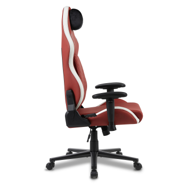chaise gaming blanc rouge vanguard simil cuir accoudoirs mobiles coussin appuie tete appui tete 11