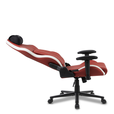 chaise gaming blanc rouge vanguard simil cuir accoudoirs mobiles coussin appuie tete appui tete 12