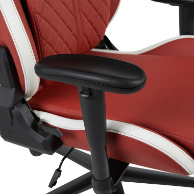 chaise gaming blanc rouge vanguard simil cuir accoudoirs mobiles coussin appuie tete appui tete 7