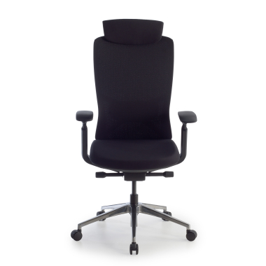 chaise ergonomique noir gemini tissu accoudoirs reglables 4d 3