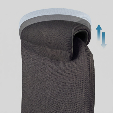 chaise ergonomique noir gemini tissu accoudoirs reglables 4d 8