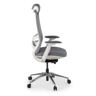 chaise ergonomique gris gemini tissu accoudoirs reglables 4d 4