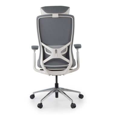 chaise ergonomique gris gemini tissu accoudoirs reglables 4d 8