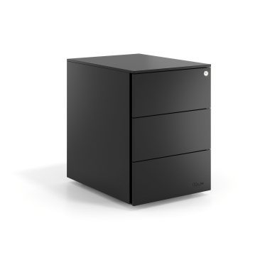 caisson de bureau noir 3 tiroirs metal 1