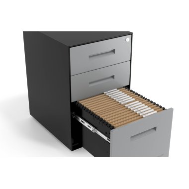 caisson de bureau aluminium structure noire metal 5