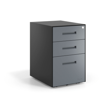 caisson de bureau anthracite structure noire metal 1