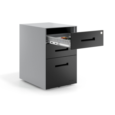 caisson de bureau noir structure en aluminium metal 4