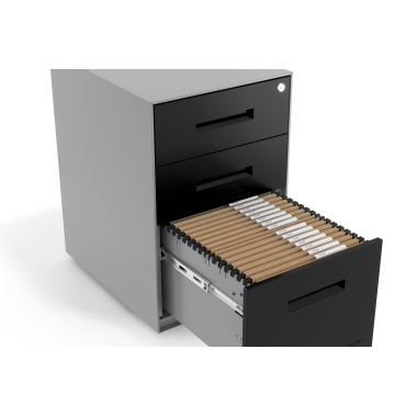 caisson de bureau noir structure en aluminium metal 5