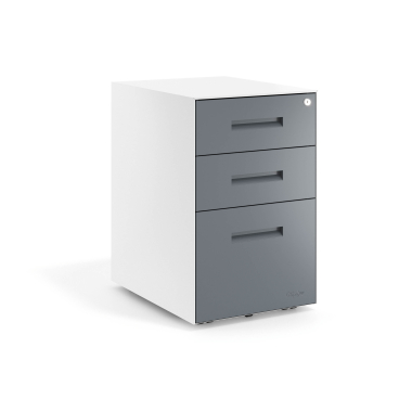 caisson de bureau anthracite structure blanche metal 1