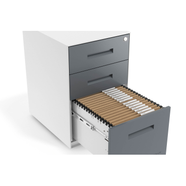 caisson de bureau anthracite structure blanche metal 5