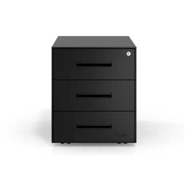 caisson de bureau noir structure noire metal 3