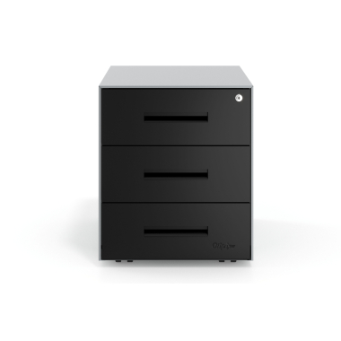caisson de bureau noir structure en aluminium metal 3