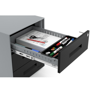 caisson de bureau noir structure en aluminium metal 5