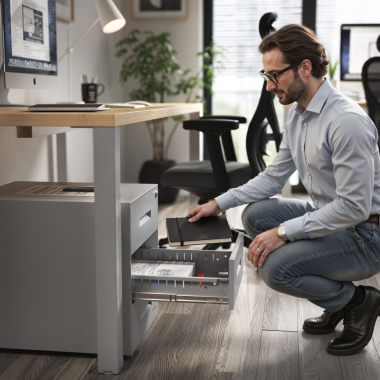 caisson de bureau aluminium structure en aluminium metal 2