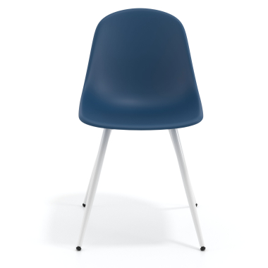 chaise de conference blanche bleu 4 pattes plastique sans accoudoirs 6