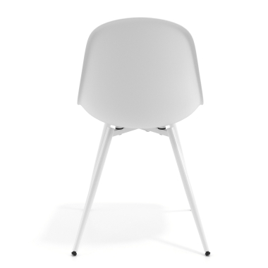 chaise de conference blanche blanc 4 pattes plastique sans accoudoirs 4