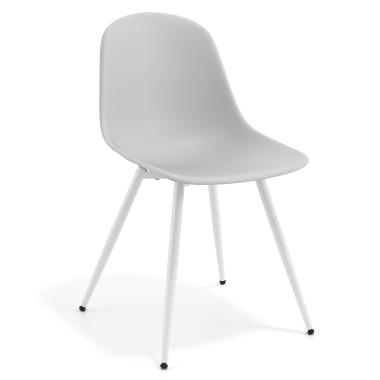 chaise de conference blanche gris clair 4 pattes plastique sans accoudoirs 1