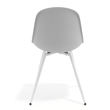 chaise de conference blanche gris clair 4 pattes plastique sans accoudoirs 4