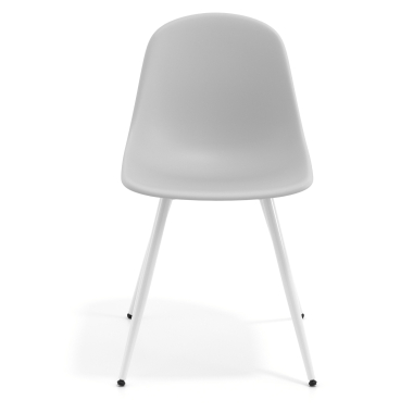 chaise de conference blanche gris clair 4 pattes plastique sans accoudoirs 6