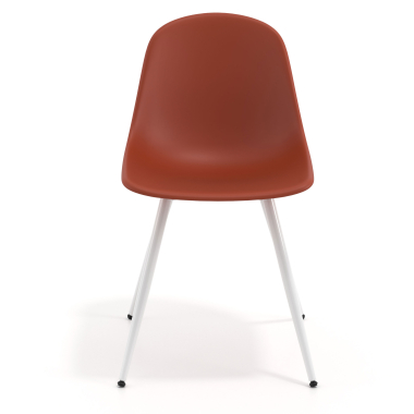 chaise de conference blanche rouge 4 pattes plastique sans accoudoirs 6