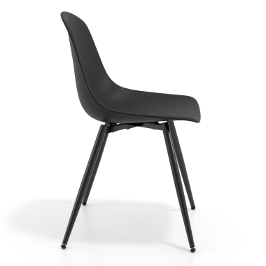 chaise de conference noire noir 4 pattes plastique sans accoudoirs 3