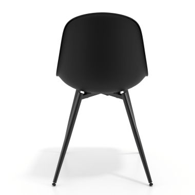 chaise de conference noire noir 4 pattes plastique sans accoudoirs 4