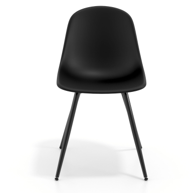 chaise de conference noire noir 4 pattes plastique sans accoudoirs 6