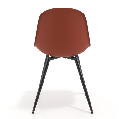 chaise de conference noire rouge 4 pattes plastique sans accoudoirs 4