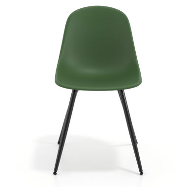 chaise de conference noire vert 4 pattes plastique sans accoudoirs 6