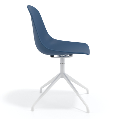 chaise de reunion blanche bleu base pyramide plastique sans accoudoirs 3