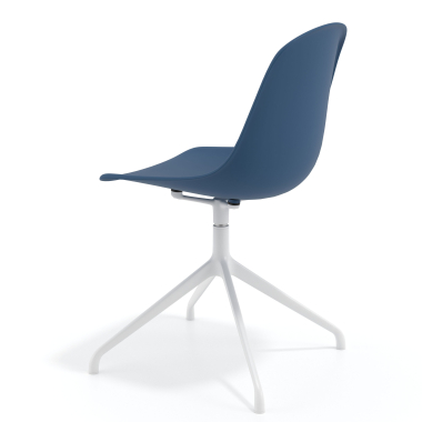 chaise de reunion blanche bleu base pyramide plastique sans accoudoirs 5