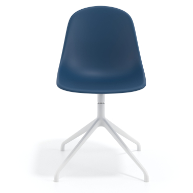 chaise de reunion blanche bleu base pyramide plastique sans accoudoirs 6