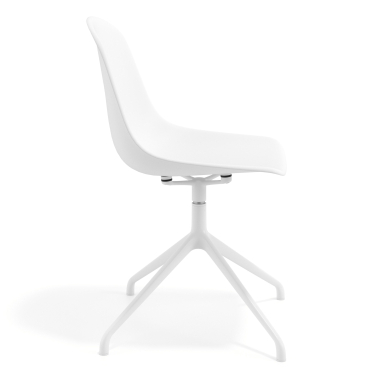 chaise de reunion blanche blanc base pyramide plastique sans accoudoirs 3