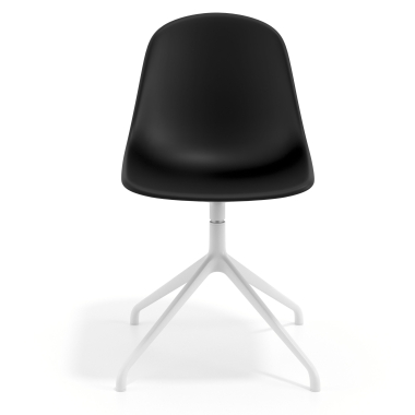chaise de reunion blanche noir base pyramide plastique sans accoudoirs 6