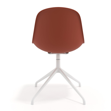 chaise de reunion blanche rouge base pyramide plastique sans accoudoirs 4
