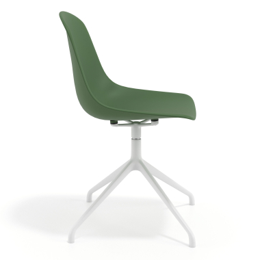 chaise de reunion blanche vert base pyramide plastique sans accoudoirs 3