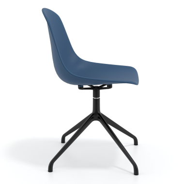chaise de reunion noire bleu base pyramide plastique sans accoudoirs 3