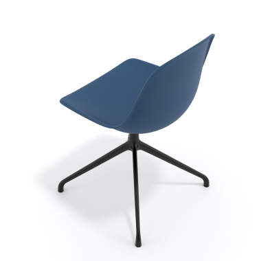 chaise de reunion noire bleu base pyramide plastique sans accoudoirs 7