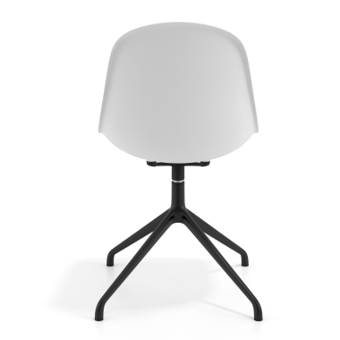 chaise de reunion noire blanc base pyramide plastique sans accoudoirs 4