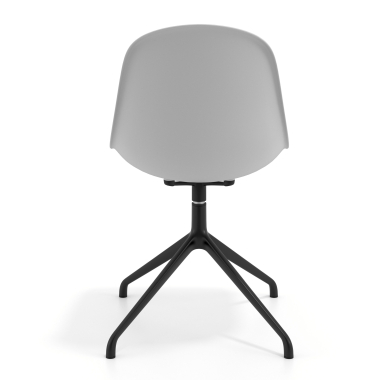 chaise de reunion noire gris clair base pyramide plastique sans accoudoirs 4